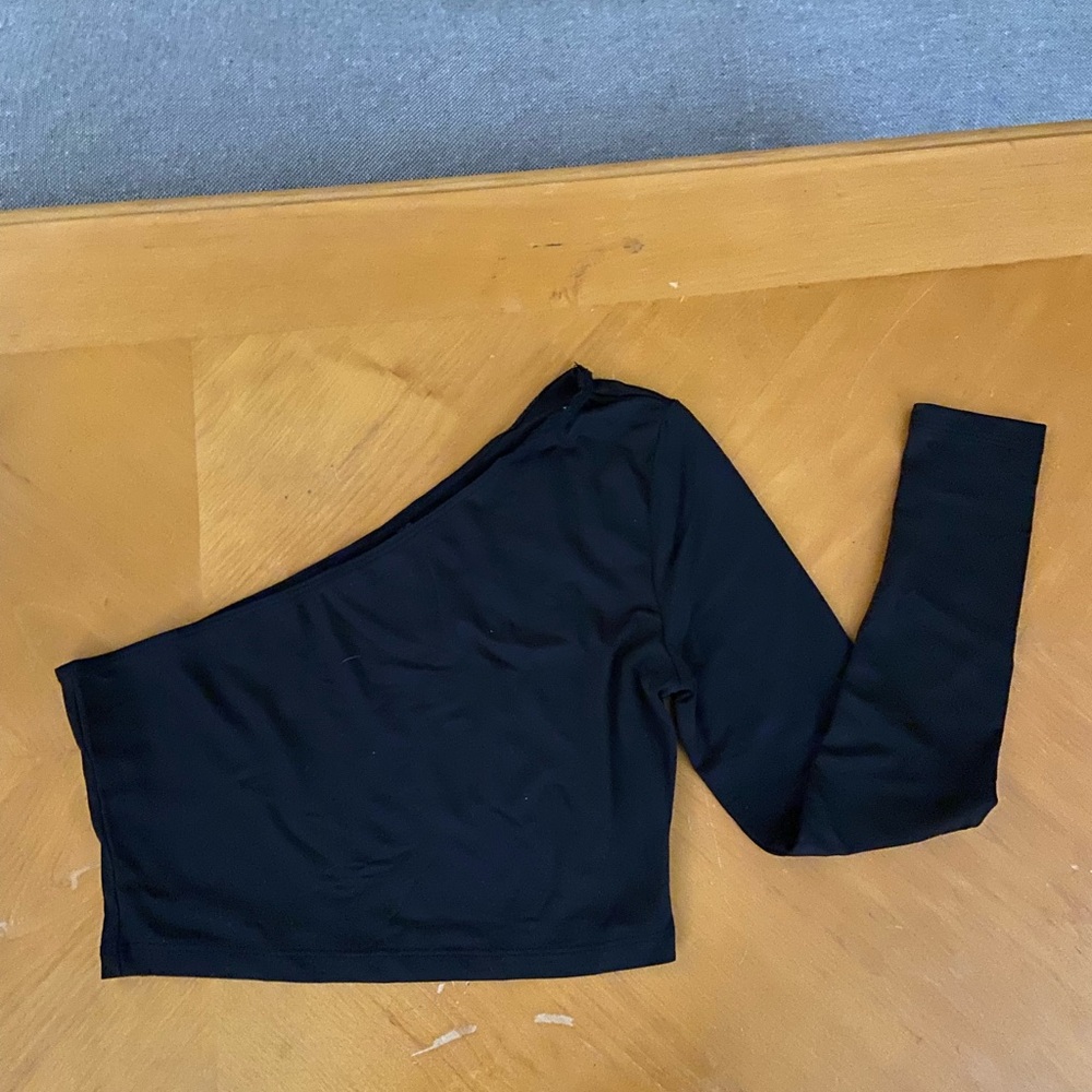 Three one shoulder crop tops